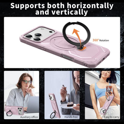 For iPhone 17 Pro Frosted MagSafe Holder Phone Case(Pink) - iPhone 17 Pro Cases by buy2fix | Online Shopping UK | buy2fix