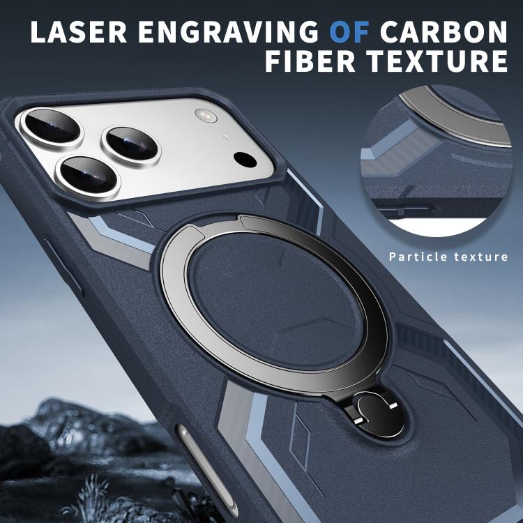 For iPhone 17 Pro Frosted MagSafe Holder Phone Case(Blue) - iPhone 17 Pro Cases by buy2fix | Online Shopping UK | buy2fix