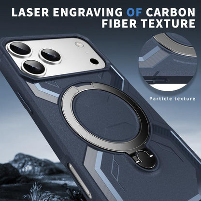 For iPhone 17 Pro Frosted MagSafe Holder Phone Case(Blue) - iPhone 17 Pro Cases by buy2fix | Online Shopping UK | buy2fix