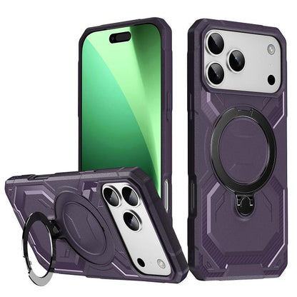 For iPhone 17 Pro Frosted MagSafe Holder Phone Case(Purple) - iPhone 17 Pro Cases by buy2fix | Online Shopping UK | buy2fix