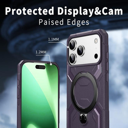 For iPhone 17 Pro Frosted MagSafe Holder Phone Case(Purple) - iPhone 17 Pro Cases by buy2fix | Online Shopping UK | buy2fix