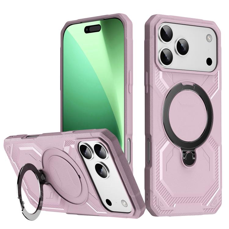 For iPhone 17 Pro Max Frosted MagSafe Holder Phone Case(Pink) - iPhone 17 Pro Max Cases by buy2fix | Online Shopping UK | buy2fix
