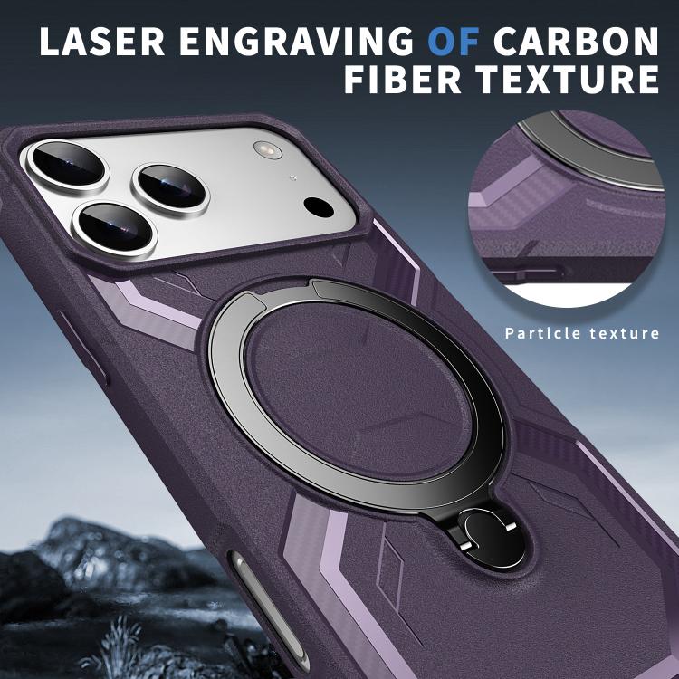 For iPhone 17 Pro Max Frosted MagSafe Holder Phone Case(Purple) - iPhone 17 Pro Max Cases by buy2fix | Online Shopping UK | buy2fix