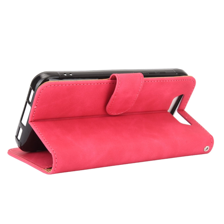 For Blackview BV5500 / BV5500 Pro / BV5500 Plus Solid Color Skin Feel Magnetic Buckle Horizontal Flip Calf Texture PU Leather Case with Holder & Card Slots & Wallet(Rose Red) - More Brand by buy2fix | Online Shopping UK | buy2fix