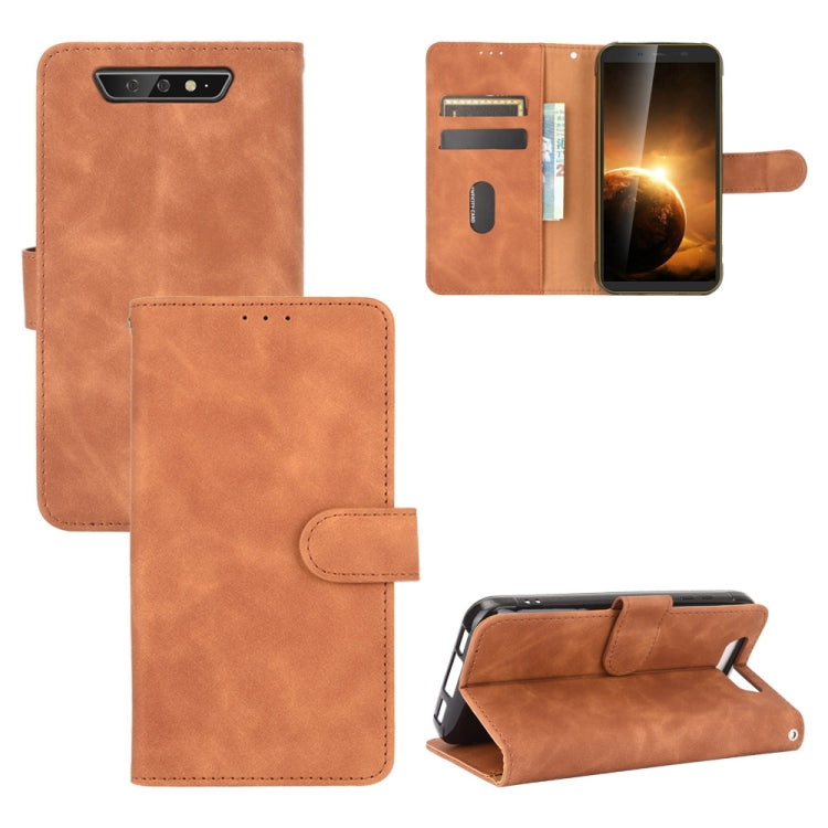 For Blackview BV5500 / BV5500 Pro / BV5500 Plus Solid Color Skin Feel Magnetic Buckle Horizontal Flip Calf Texture PU Leather Case with Holder & Card Slots & Wallet(Brown) - More Brand by buy2fix | Online Shopping UK | buy2fix