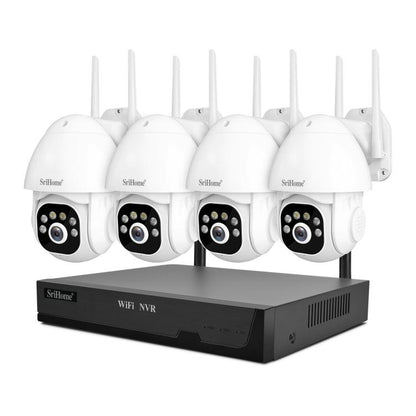 SriHome NVS001E-IPC039B 5MP 8CH HD NVR Wireless Cameras Set, Plug:UK Plug - Video Recorder Kit by SriHome | Online Shopping UK | buy2fix
