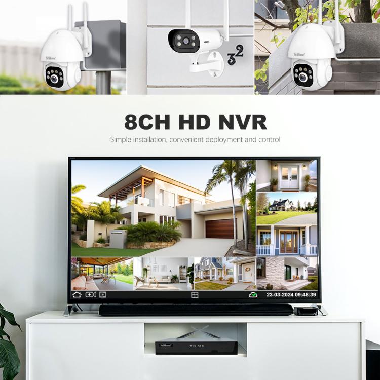 SriHome NVS001E-IPC039B 5MP 8CH HD NVR Wireless Cameras Set, Plug:EU Plug - Video Recorder Kit by SriHome | Online Shopping UK | buy2fix