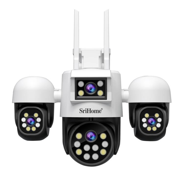SriHome SH069 8MP 3X Digital Zoom HD Quad-lens Security Camera, Plug:EU Plug - Wireless Camera by SriHome | Online Shopping UK | buy2fix