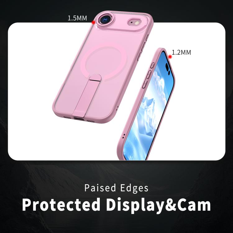 For iPhone Air Star Shine Series TPU + PC MagSafe Phone Case with Fold Holder(Pink) - iPhone Air Cases by buy2fix | Online Shopping UK | buy2fix