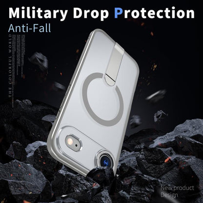 For iPhone Air Star Shine Series TPU + PC MagSafe Phone Case with Fold Holder(Grey) - iPhone Air Cases by buy2fix | Online Shopping UK | buy2fix