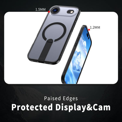 For iPhone Air Star Shine Series TPU + PC MagSafe Phone Case with Fold Holder(Black) - iPhone Air Cases by buy2fix | Online Shopping UK | buy2fix