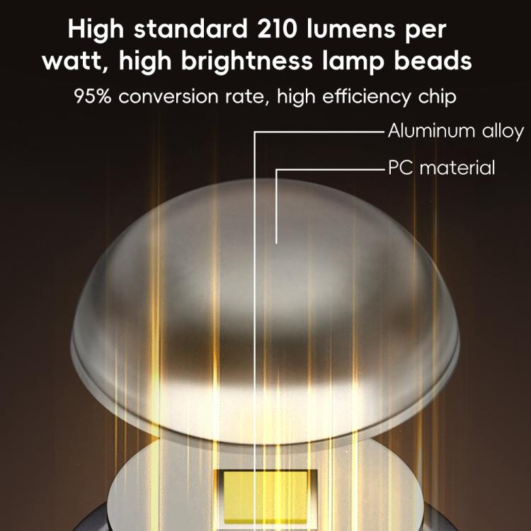 Type-C Power Mini Flashlight 210-230LM(Black) - Others Accessories by buy2fix | Online Shopping UK | buy2fix