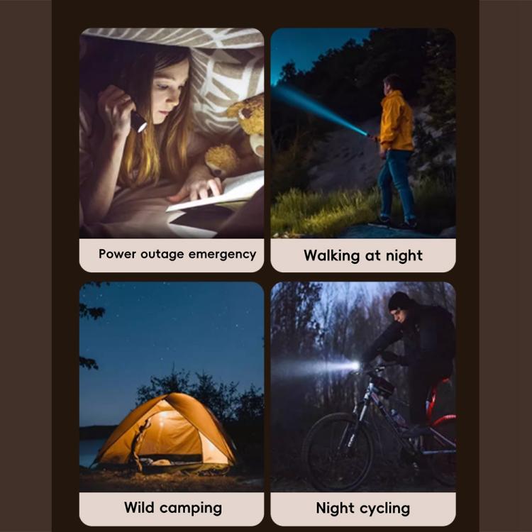 Type-C Power Mini Flashlight 210-230LM(Black) - Others Accessories by buy2fix | Online Shopping UK | buy2fix