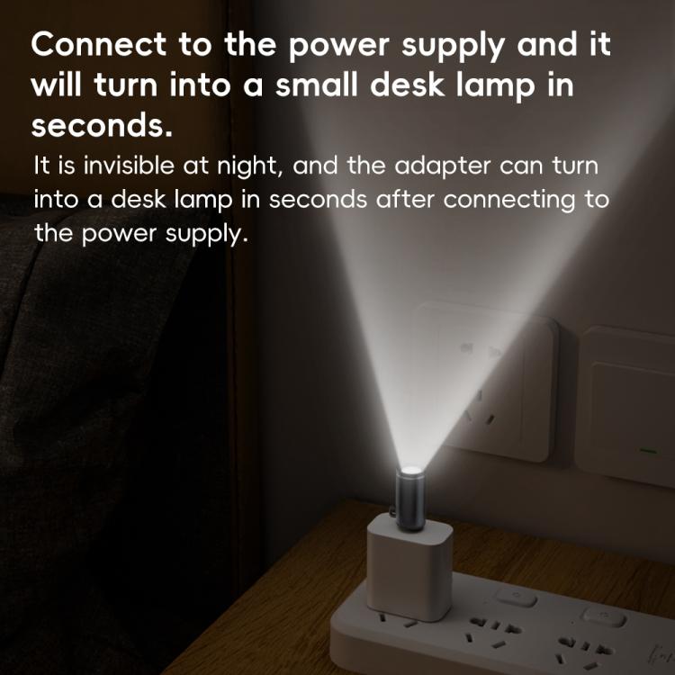 Type-C Power Mini Flashlight 210-230LM(Dark Grey) - Others Accessories by buy2fix | Online Shopping UK | buy2fix