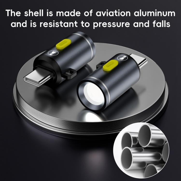 Type-C Power Mini Flashlight 210-230LM(Grey) - Others Accessories by buy2fix | Online Shopping UK | buy2fix