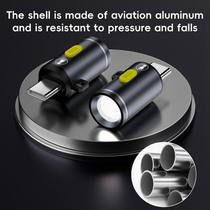 Type-C Power Mini Flashlight 210-230LM(Silver) - Others Accessories by buy2fix | Online Shopping UK | buy2fix