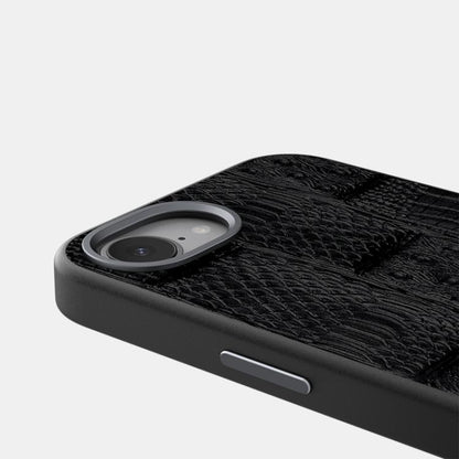 For iPhone 16e ABEEL Beast Pattern 6D Micro-Embossed MagSafe Genuine Leather Phone Case(Black) - iPhone 16e Cases by buy2fix | Online Shopping UK | buy2fix