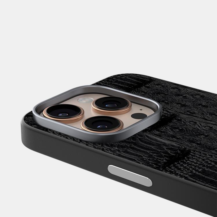 For iPhone 16 Pro ABEEL Beast Pattern 6D Micro-Embossed MagSafe Genuine Leather Phone Case(Black) - iPhone 16 Pro Cases by buy2fix | Online Shopping UK | buy2fix