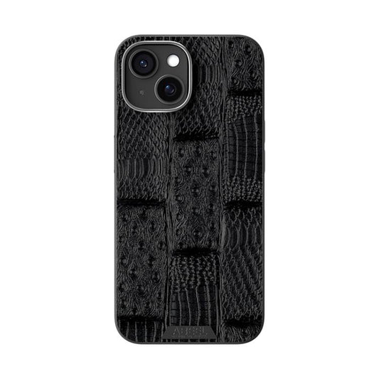 For iPhone 14 ABEEL Beast Pattern 6D Micro-Embossed MagSafe Genuine Leather Phone Case(Black) - iPhone 14 Cases by buy2fix | Online Shopping UK | buy2fix