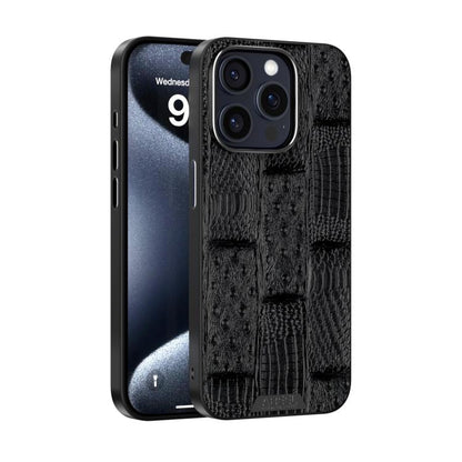 For iPhone 14 Pro ABEEL Beast Pattern 6D Micro-Embossed MagSafe Genuine Leather Phone Case(Black) - iPhone 14 Pro Cases by buy2fix | Online Shopping UK | buy2fix
