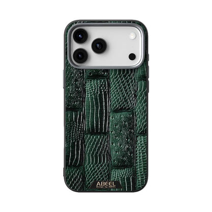 For iPhone 17 Pro Max ABEEL Beast Pattern 6D Micro-Embossed MagSafe Genuine Leather Phone Case(Green) - iPhone 17 Pro Max Cases by buy2fix | Online Shopping UK | buy2fix