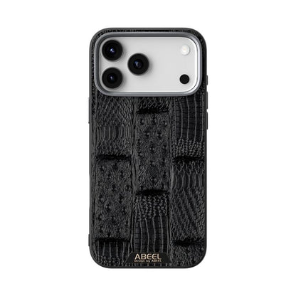 For iPhone 17 Pro ABEEL Beast Pattern 6D Micro-Embossed MagSafe Genuine Leather Phone Case(Black) - iPhone 17 Pro Cases by buy2fix | Online Shopping UK | buy2fix