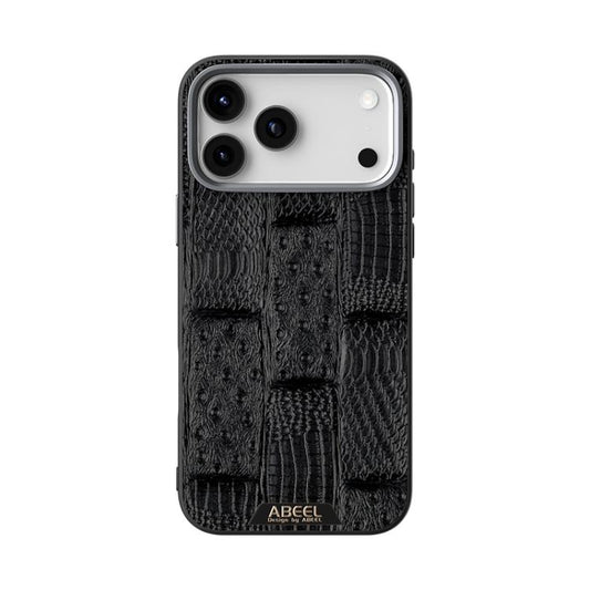 For iPhone 17 Pro ABEEL Beast Pattern 6D Micro-Embossed MagSafe Genuine Leather Phone Case(Black) - iPhone 17 Pro Cases by buy2fix | Online Shopping UK | buy2fix
