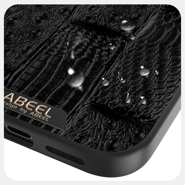 For iPhone Air ABEEL Beast Pattern 6D Micro-Embossed MagSafe Genuine Leather Phone Case(Black) - iPhone Air Cases by buy2fix | Online Shopping UK | buy2fix