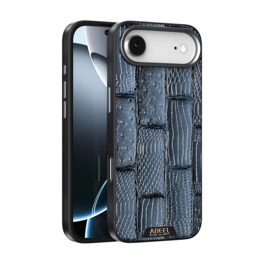 For iPhone Air ABEEL Beast Pattern 6D Micro-Embossed MagSafe Genuine Leather Phone Case(Blue)