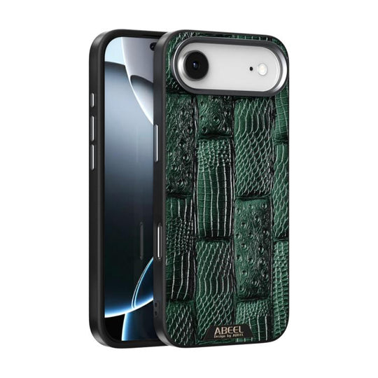For iPhone Air ABEEL Beast Pattern 6D Micro-Embossed MagSafe Genuine Leather Phone Case(Green)