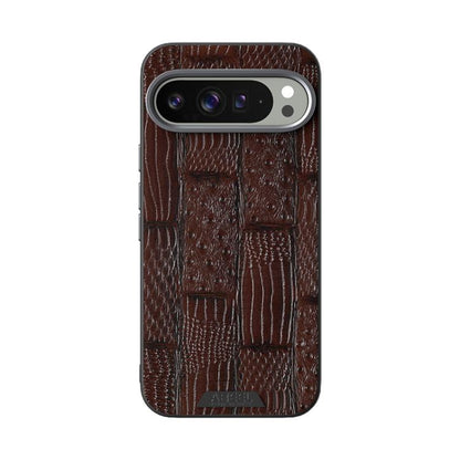 For Google Pixel 10 Pro XL ABEEL Beast Pattern 6D Micro-Embossed MagSafe Genuine Leather Phone Case(Brown) - Google Cases by buy2fix | Online Shopping UK | buy2fix