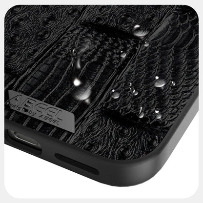 For Google Pixel 10 / 10 Pro ABEEL Beast Pattern 6D Micro-Embossed MagSafe Genuine Leather Phone Case(Black) - Google Cases by buy2fix | Online Shopping UK | buy2fix