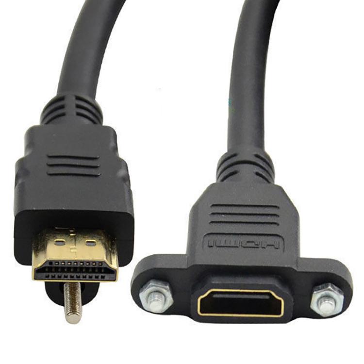 HDMI to HDMI Fixed Panel HD Extension Cable, Length: 1.5m(Black) - Cable by buy2fix | Online Shopping UK | buy2fix