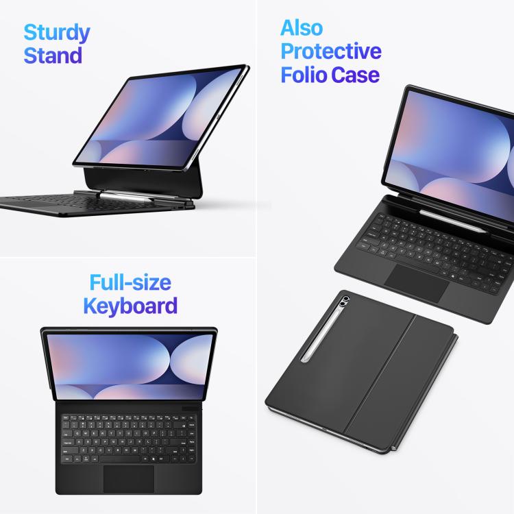For Samsung Galaxy Tab S10 Ultra  DUX DUCIS MK Series Magnetic Wireless Bluetooth Keyboard Tablet Case(Black) - For Samsung by DUX DUCIS | Online Shopping UK | buy2fix