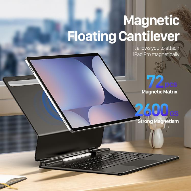 For Samsung Galaxy Tab S10 Ultra  DUX DUCIS MK Series Magnetic Wireless Bluetooth Keyboard Tablet Case(Black) - For Samsung by DUX DUCIS | Online Shopping UK | buy2fix