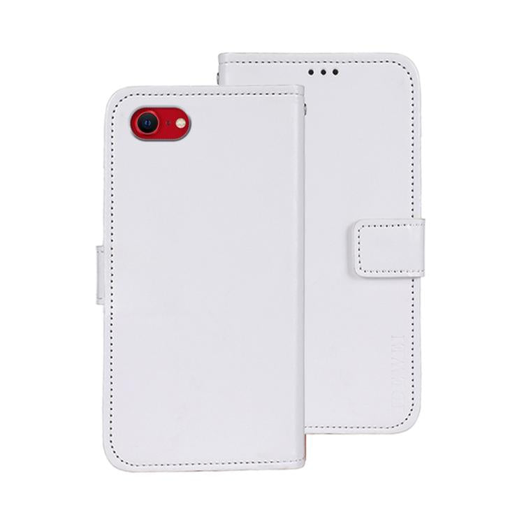 For iPhone 16e idewei Crazy Horse Texture Leather Phone Case(White) - iPhone 16e Cases by idewei | Online Shopping UK | buy2fix