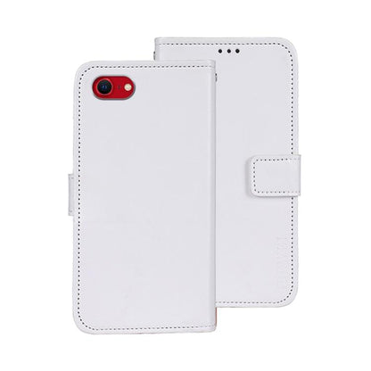 For iPhone 16e idewei Crazy Horse Texture Leather Phone Case(White) - iPhone 16e Cases by idewei | Online Shopping UK | buy2fix