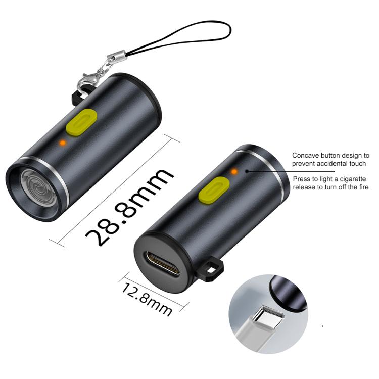 USB-C / Type-C Cigarette Lighter Portable Adapter(Dark Grey) - Cigar Socket by buy2fix | Online Shopping UK | buy2fix