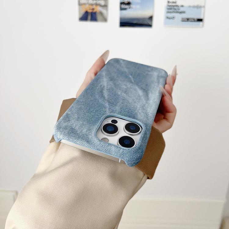 For iPhone Air Denim MagSafe Magnetic PC + PU Phone Case(Grayish Blue) - iPhone Air Cases by buy2fix | Online Shopping UK | buy2fix