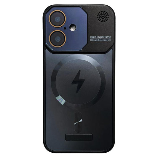 For iPhone 16 Plus Frameless Aromatherapy MagSafe Magnetic PC Phone Case(Black) - iPhone 16 Plus Cases by buy2fix | Online Shopping UK | buy2fix