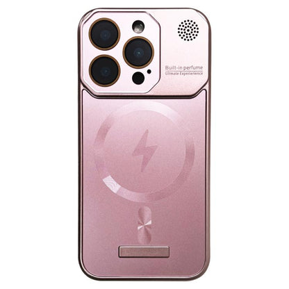 For iPhone 15 Pro Max Frameless Aromatherapy MagSafe Magnetic PC Phone Case(Rose Gold) - iPhone 15 Pro Max Cases by buy2fix | Online Shopping UK | buy2fix