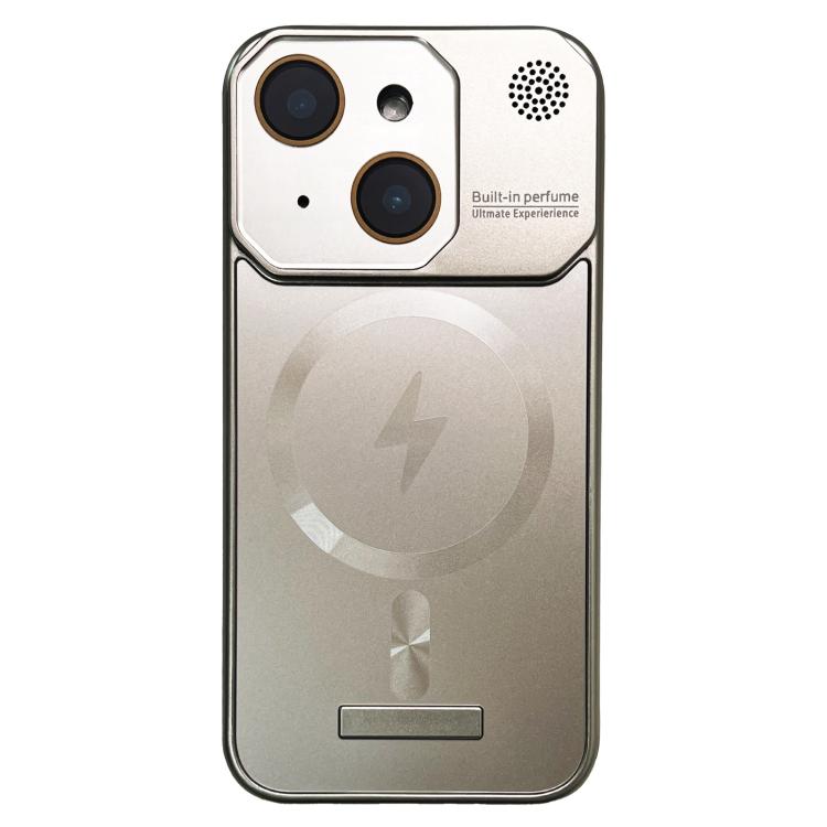 For iPhone 15 Plus Frameless Aromatherapy MagSafe Magnetic PC Phone Case(Titanium Grey) - iPhone 15 Plus Cases by buy2fix | Online Shopping UK | buy2fix