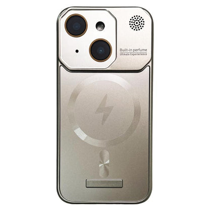 For iPhone 15 Plus Frameless Aromatherapy MagSafe Magnetic PC Phone Case(Titanium Grey) - iPhone 15 Plus Cases by buy2fix | Online Shopping UK | buy2fix