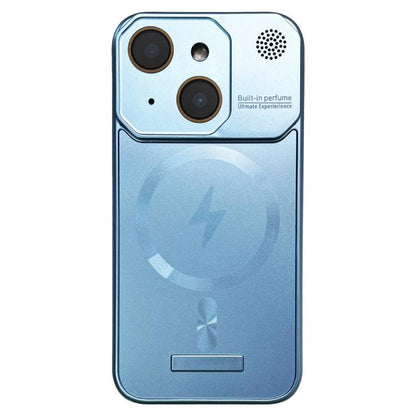 For iPhone 15 Plus Frameless Aromatherapy MagSafe Magnetic PC Phone Case(Blue) - iPhone 15 Plus Cases by buy2fix | Online Shopping UK | buy2fix