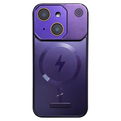 For iPhone 15 Frameless Aromatherapy MagSafe Magnetic PC Phone Case(Purple) - iPhone 15 Cases by buy2fix | Online Shopping UK | buy2fix