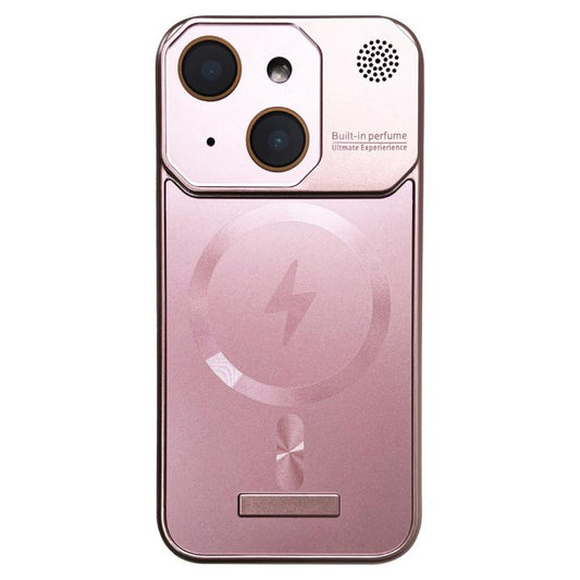 For iPhone 14 Plus Frameless Aromatherapy MagSafe Magnetic PC Phone Case(Rose Gold) - iPhone 14 Plus Cases by buy2fix | Online Shopping UK | buy2fix