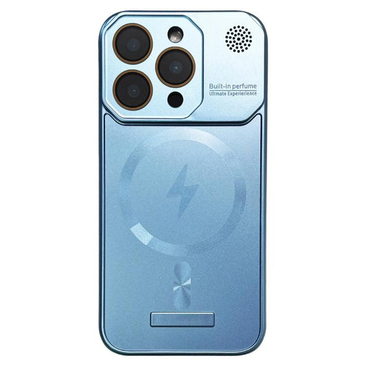 For iPhone 11 Pro Max Frameless Aromatherapy MagSafe Magnetic PC Phone Case(Blue) - iPhone 11 Pro Max Cases by buy2fix | Online Shopping UK | buy2fix