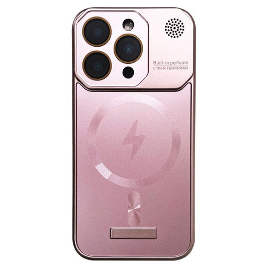 For iPhone 11 Pro Max Frameless Aromatherapy MagSafe Magnetic PC Phone Case(Rose Gold) - iPhone 11 Pro Max Cases by buy2fix | Online Shopping UK | buy2fix