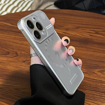 For iPhone 15 Plus Frameless Aromatherapy MagSafe Magnetic PC Phone Case(Titanium Grey) - iPhone 15 Plus Cases by buy2fix | Online Shopping UK | buy2fix