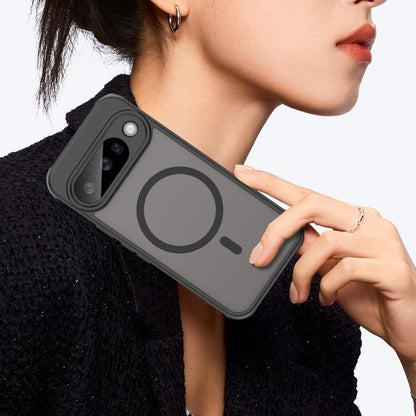 For Google Pixel 10 Fan Dun Series TPU Hybrid PC Frosted Magsafe Phone Case(Black) - Google Cases by buy2fix | Online Shopping UK | buy2fix